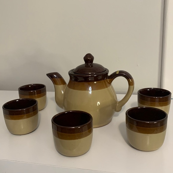 Kitchen | Vintage Stoneware 7 Piece Tea Set | Poshmark